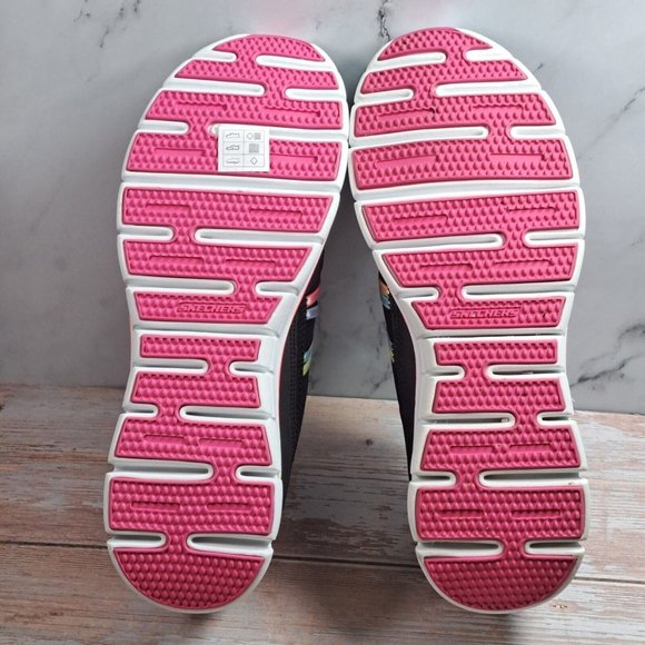 Skechers Black with Multicolor Stripes Athletic Shoes #126 - Picture 7 of 9